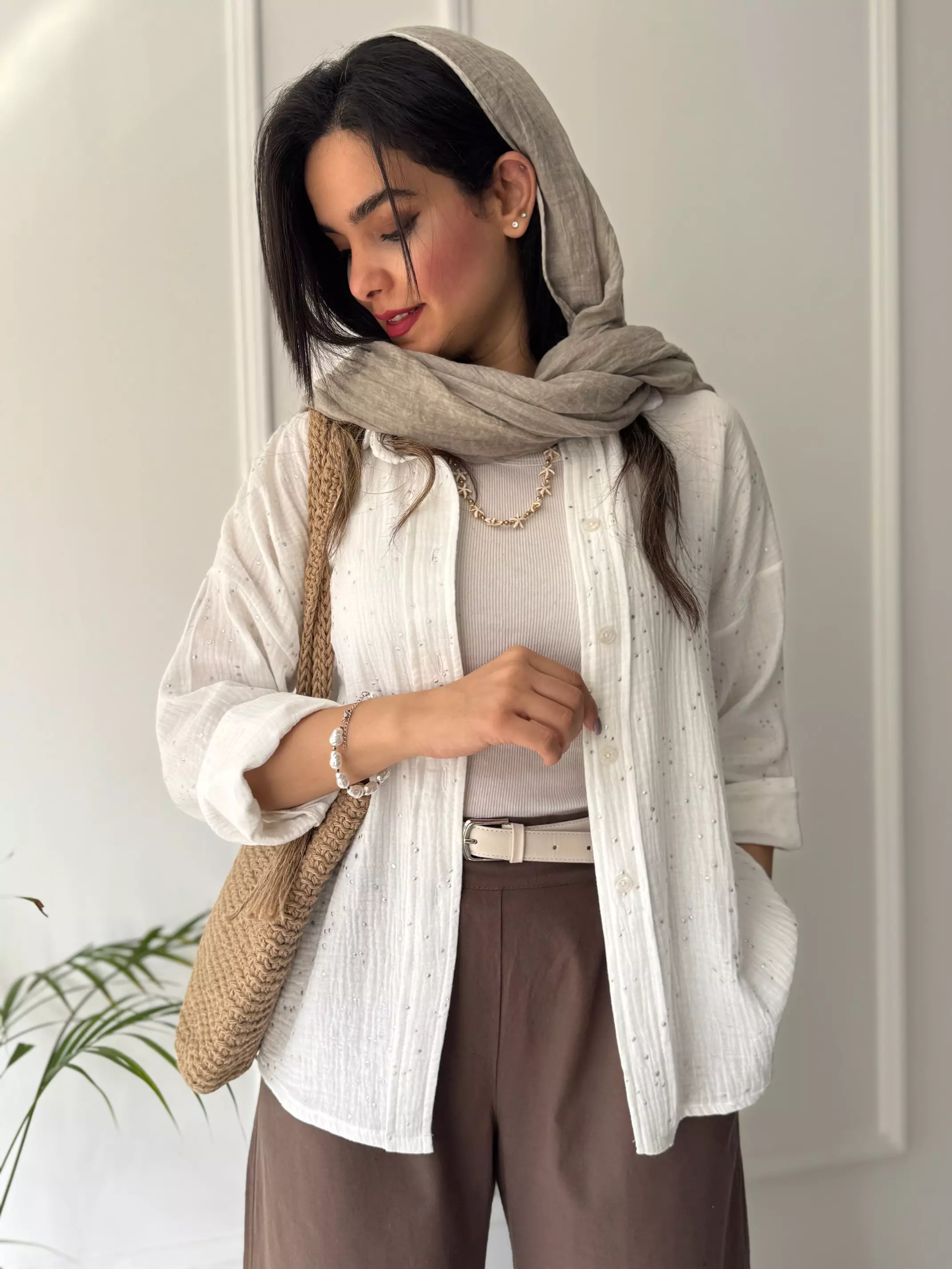 مانتو شومیزی پاستیلی میلانی